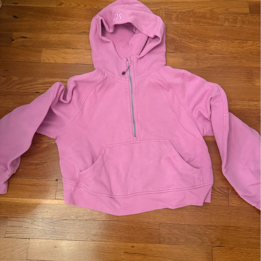 Light pink Lululemon half zip scuba